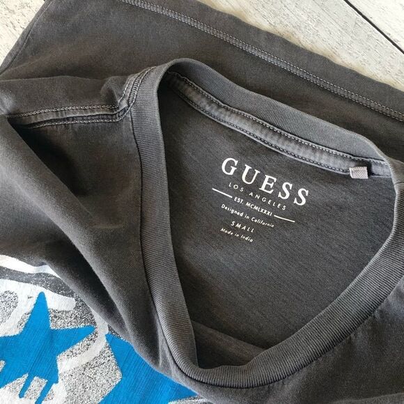 Guess Men’s Graphic Grey Muscle Tee Shirt Sz Small - Picture 8 of 8